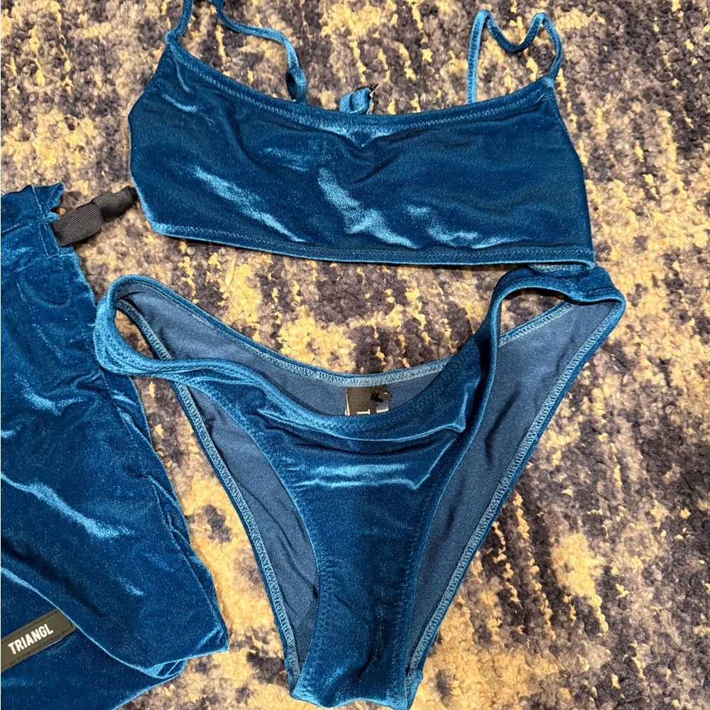 Triangl Swimwear Velvet Blue Bikini